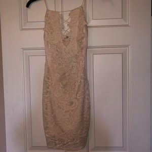 Fashion Nova Xs Lace Bodycon Dress